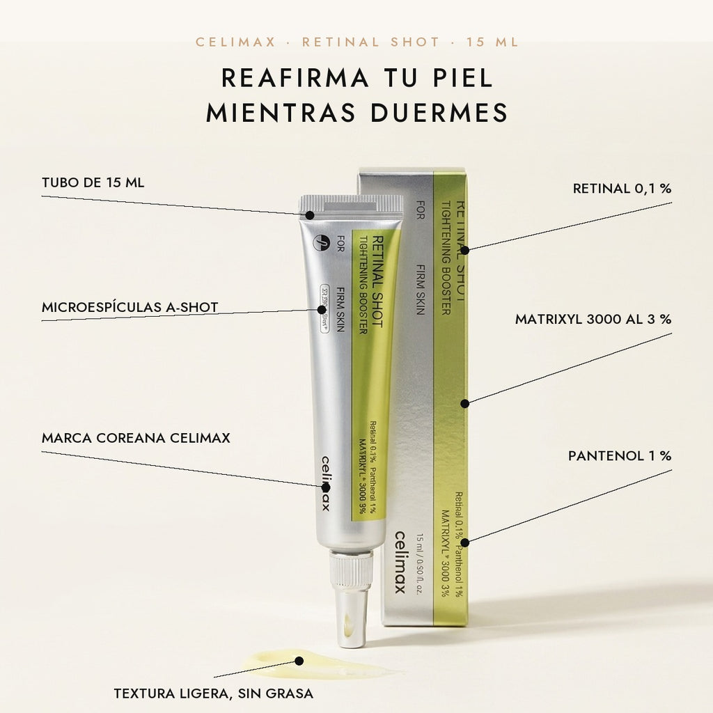 Sérum Coreano Celimax Retinal Shot Reafirmante de Noche 15 ml