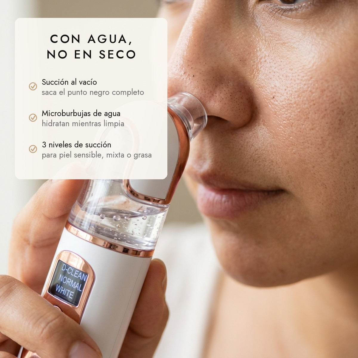 Aspirador de Poros con Agua y Microburbujas