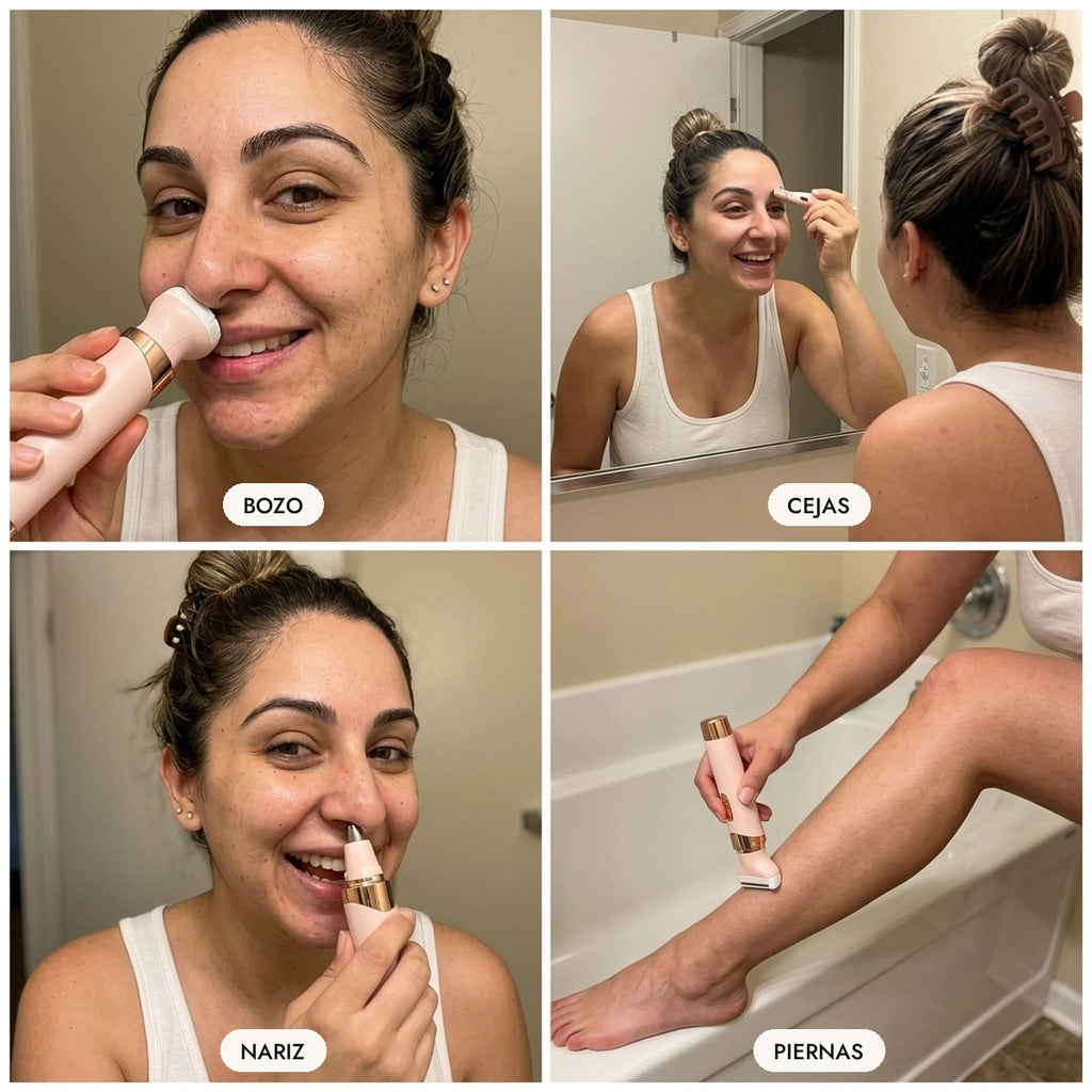 Depiladora Facial y Corporal 4 en 1 Recargable
