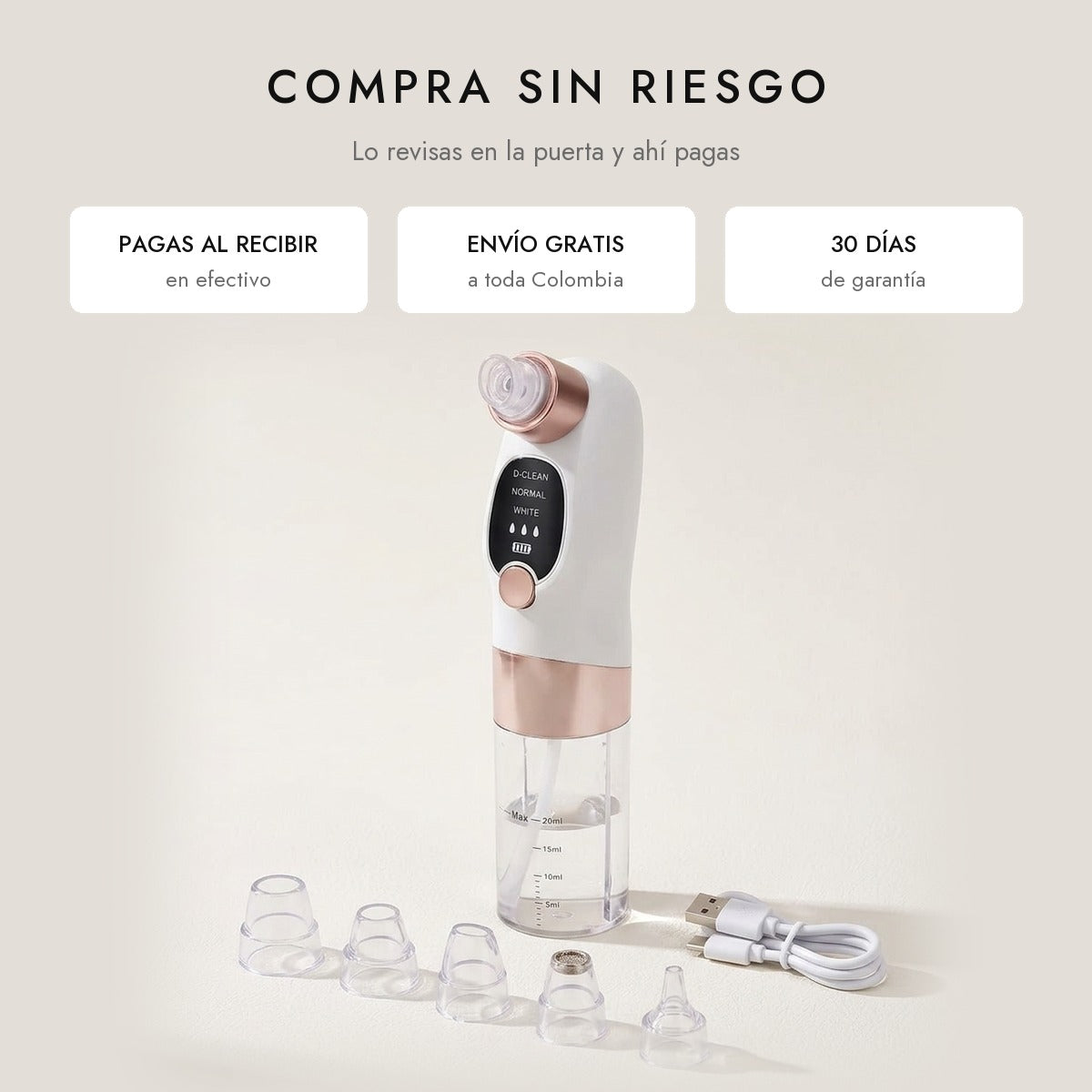 Aspirador de Poros con Agua y Microburbujas