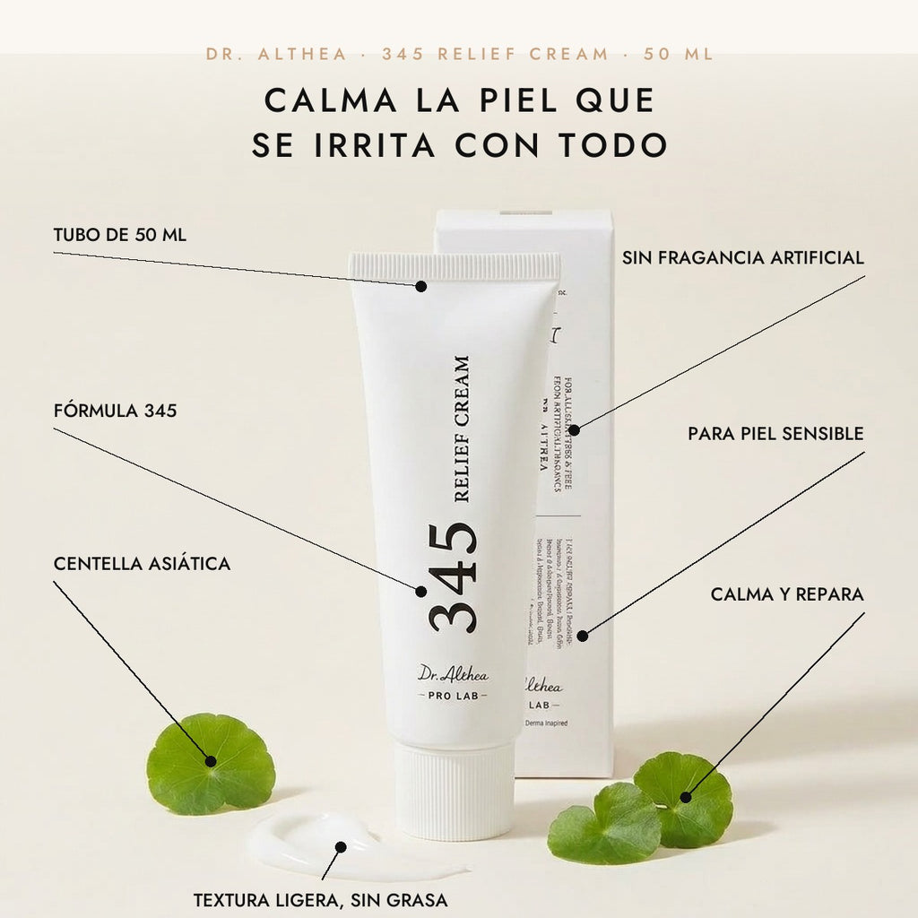 Crema Coreana Dr. Althea 345 Relief Cream para Piel Sensible 50 ml